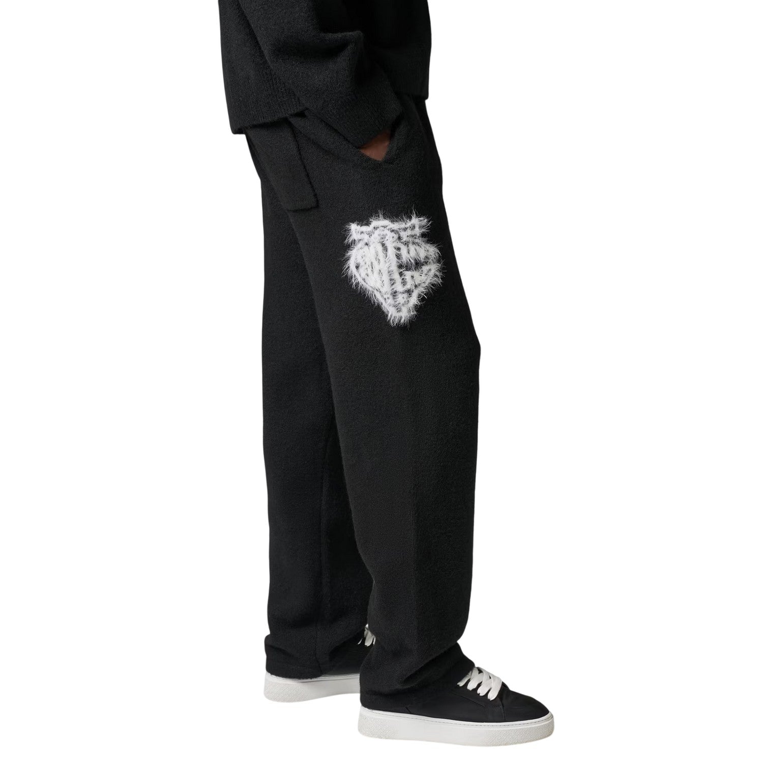 Black - Lifestyle - Couture Mens Fluffy Casual Joggers