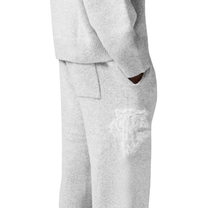 Grey - Side - Couture Mens Fluffy Casual Joggers