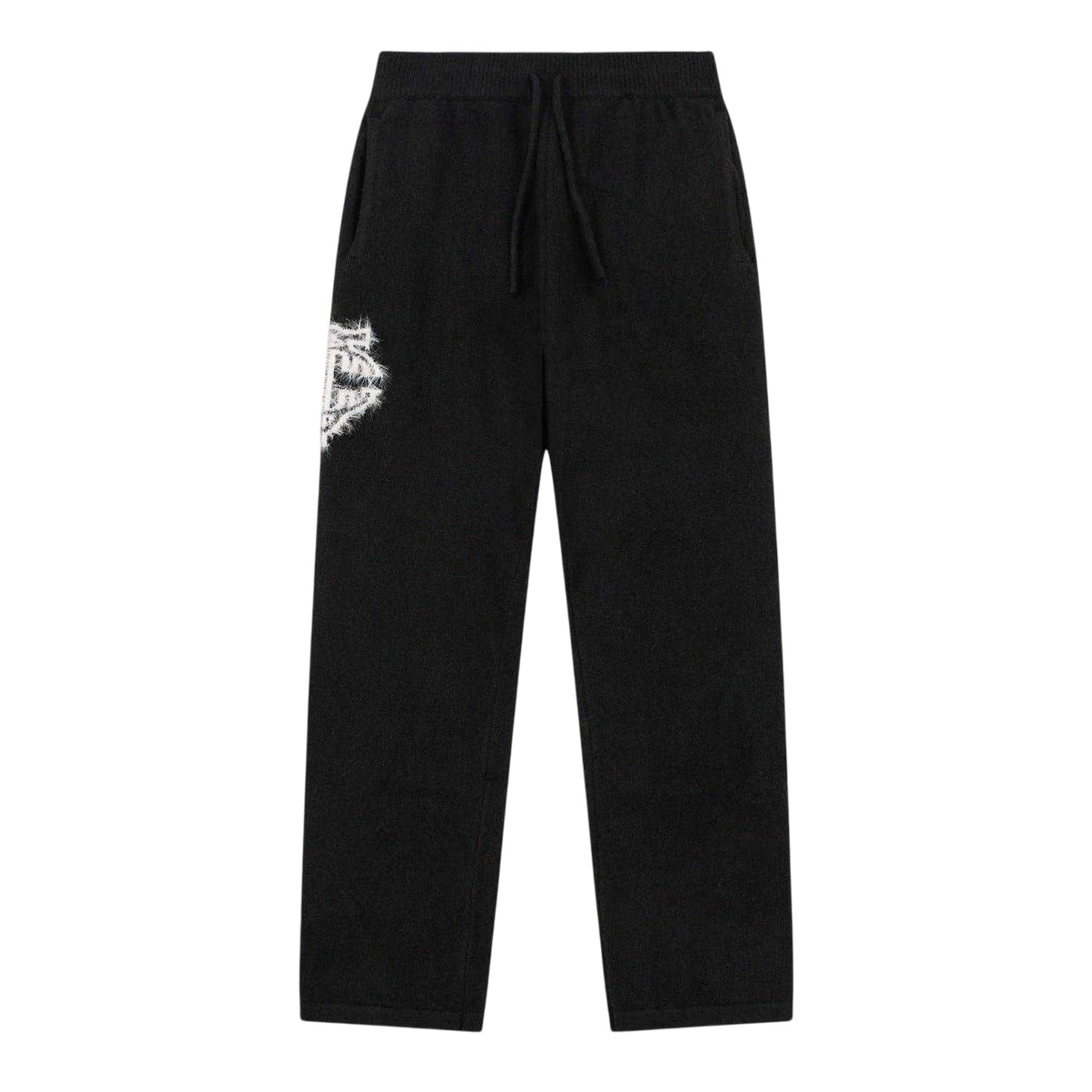 Black - Front - Couture Mens Fluffy Casual Joggers