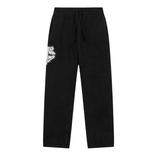 Black - Front - Couture Mens Fluffy Casual Joggers