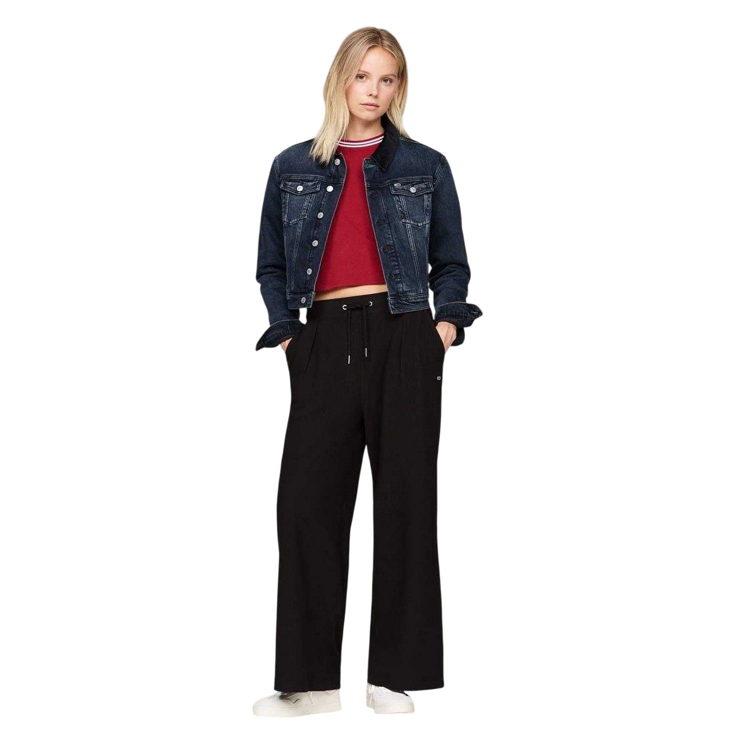 Black - Pack Shot - Tommy Jeans Womens-Ladies Joggers