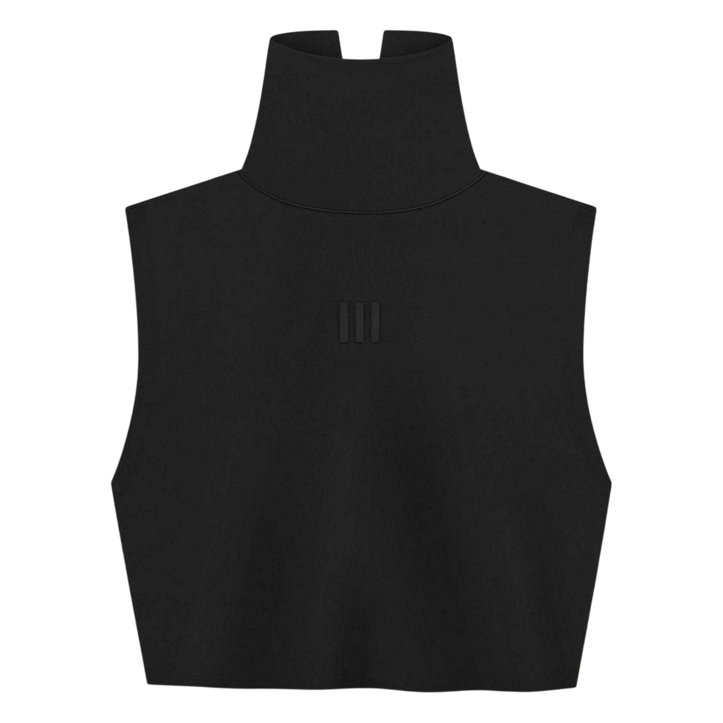 Black - Back - Adidas Womens-Ladies High-Neck Crop Top