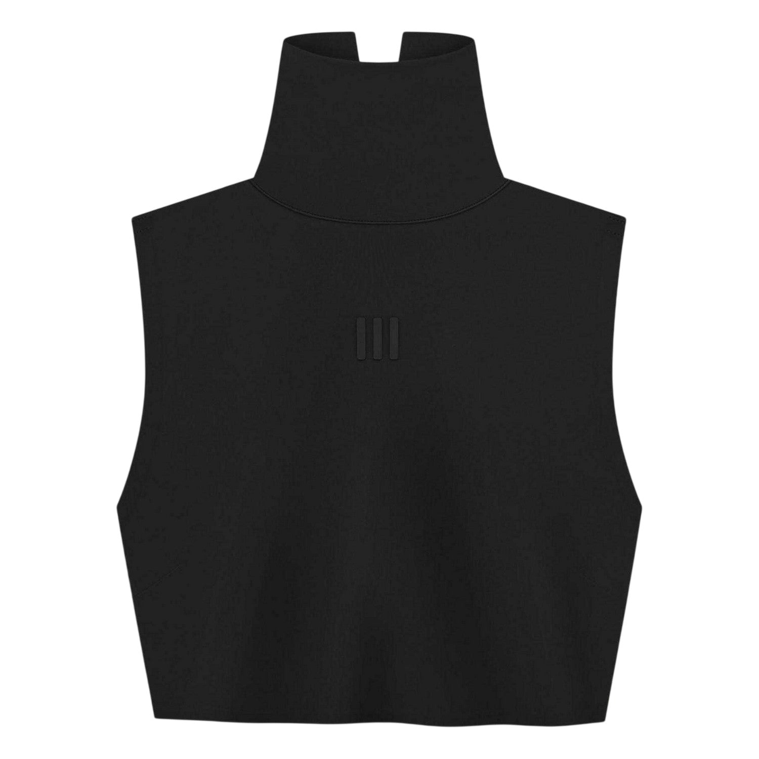 Black - Back - Adidas Womens-Ladies High-Neck Crop Top