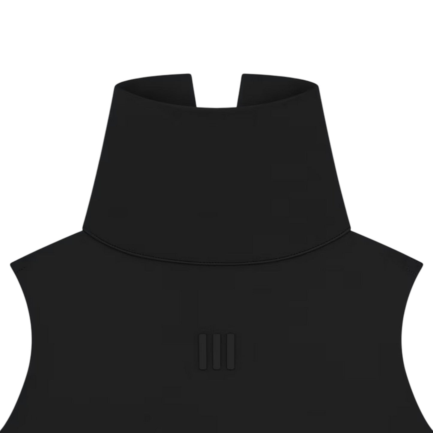 Black - Side - Adidas Womens-Ladies High-Neck Crop Top