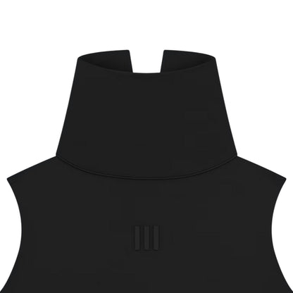 Black - Side - Adidas Womens-Ladies High-Neck Crop Top