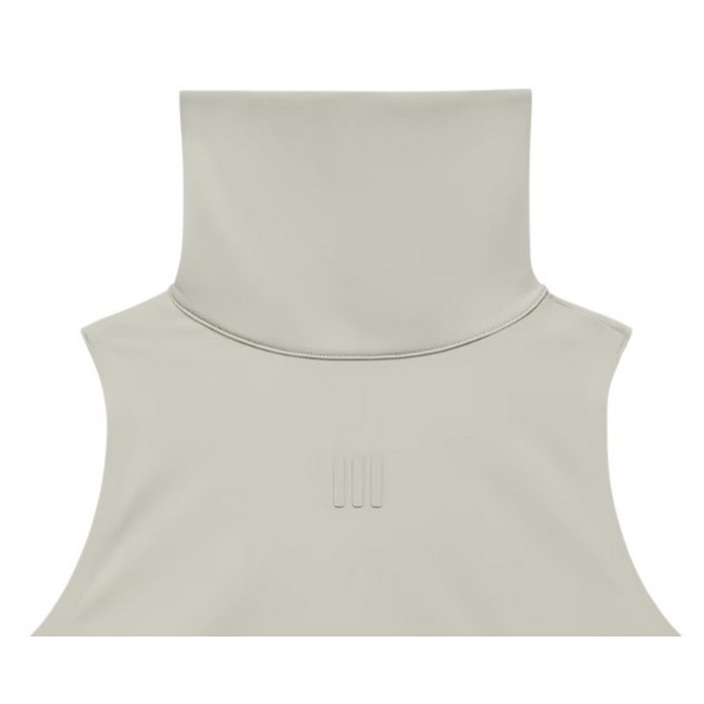 Sesame - Side - Adidas Womens-Ladies High-Neck Crop Top