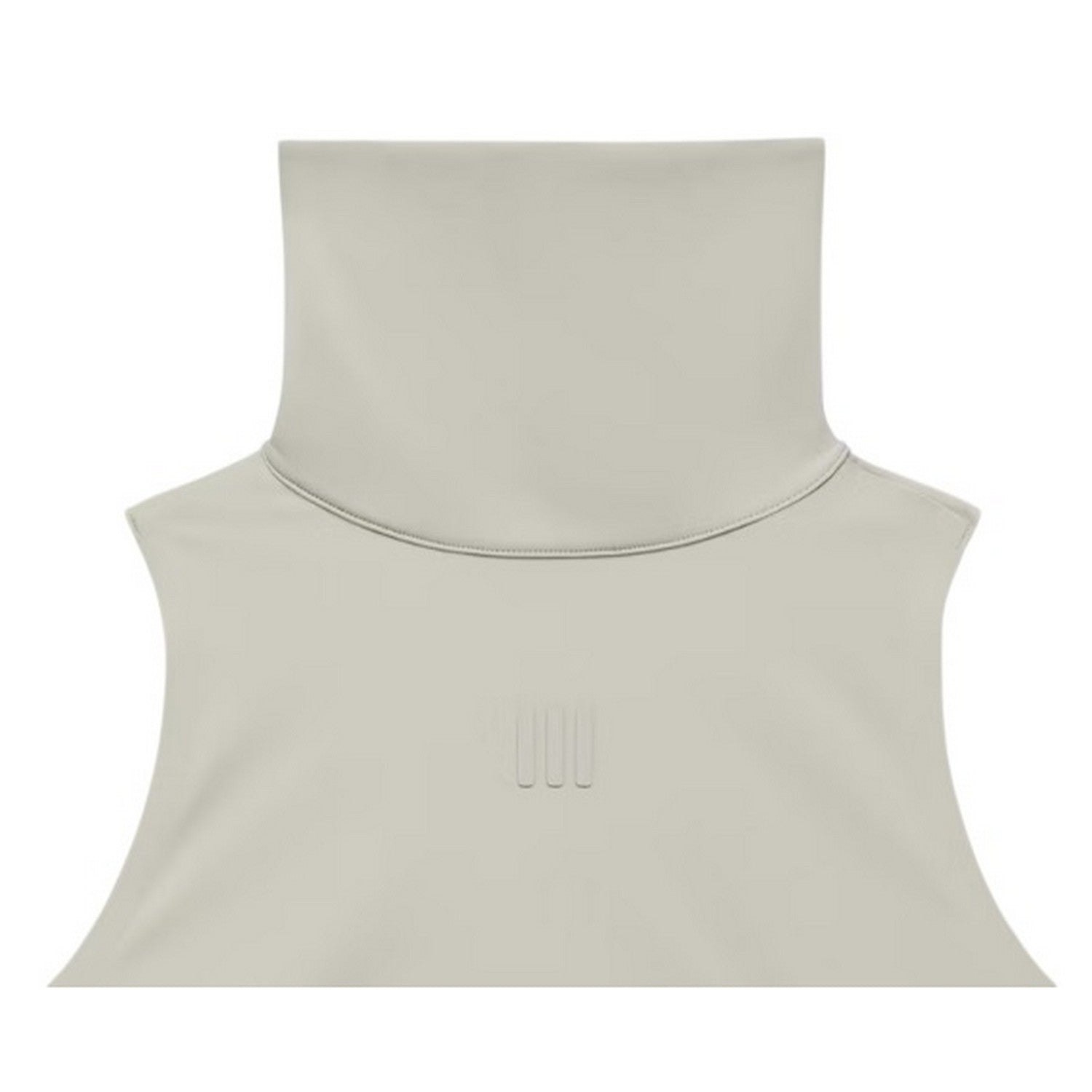 Sesame - Side - Adidas Womens-Ladies High-Neck Crop Top