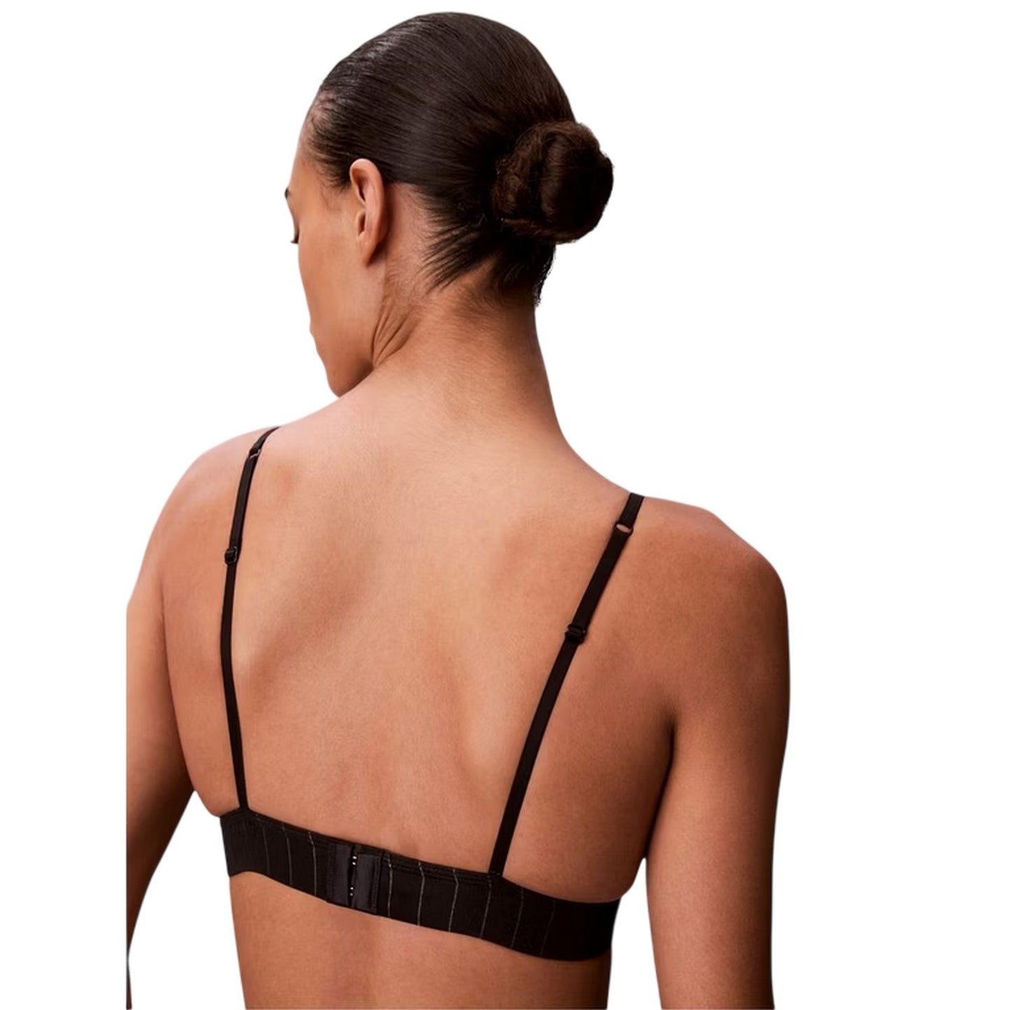 Black - Back - Calvin Klein Womens-Ladies Triangle Non-Wired Bralette