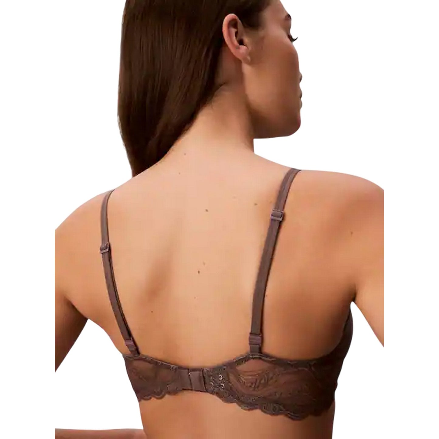 Botanical Garden - Back - Calvin Klein Womens-Ladies Lace Detail Full Cup Bra