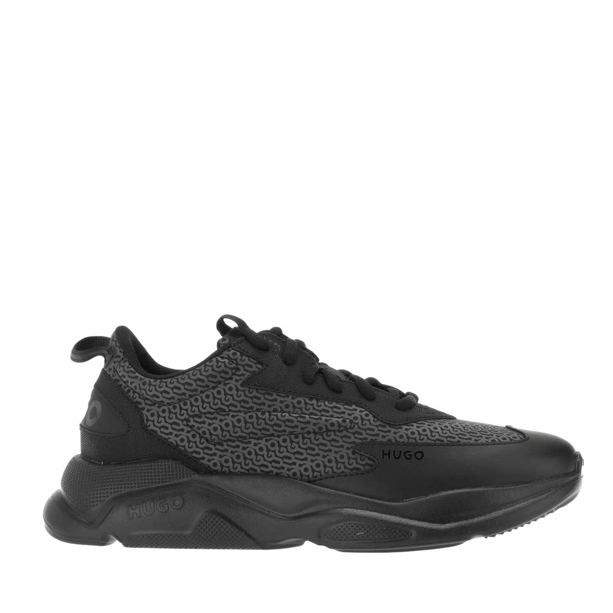 Black - Lifestyle - Hugo Mens Leon Running Trainers