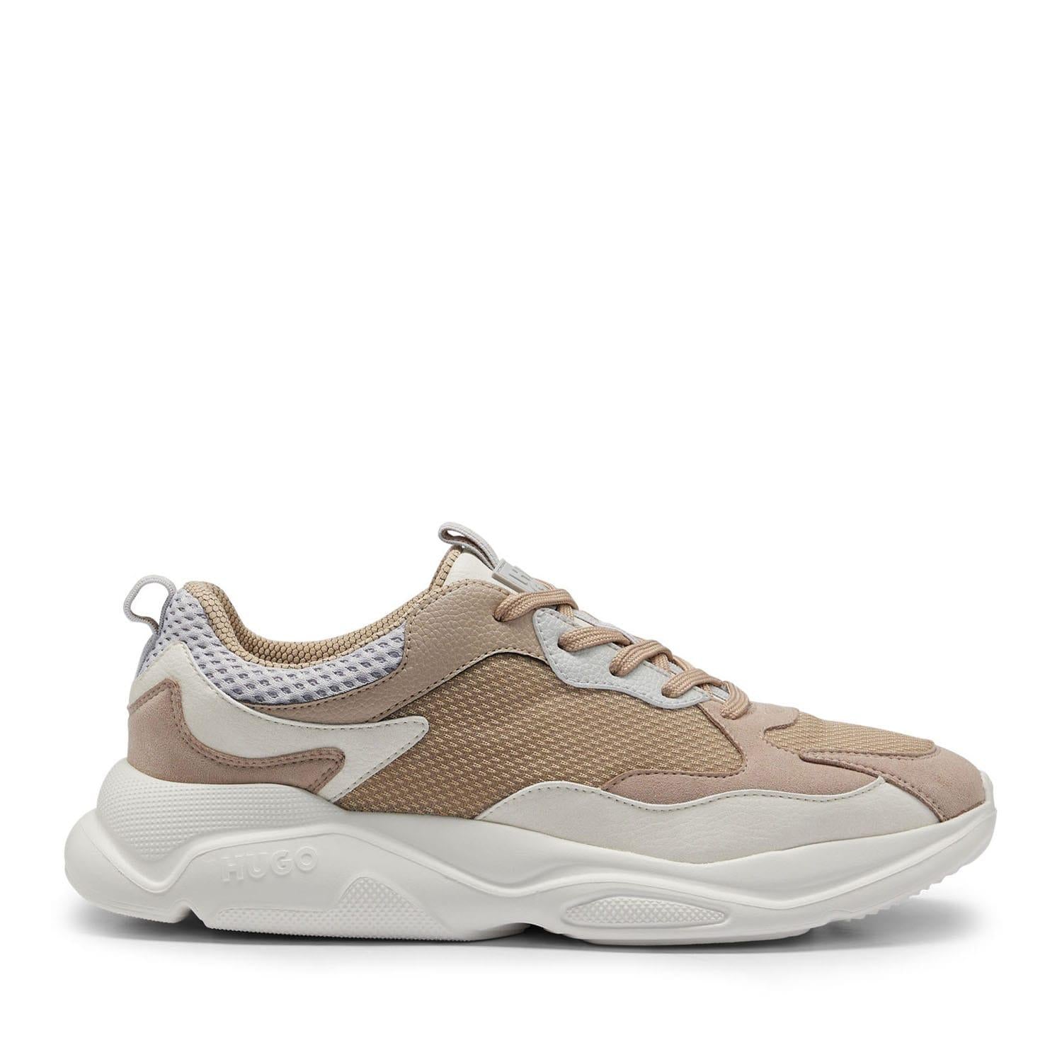 Beige - Front - Hugo Mens Leon Running Trainers
