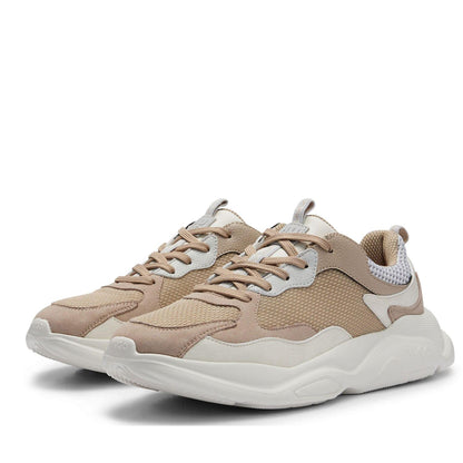 Beige - Lifestyle - Hugo Mens Leon Running Trainers