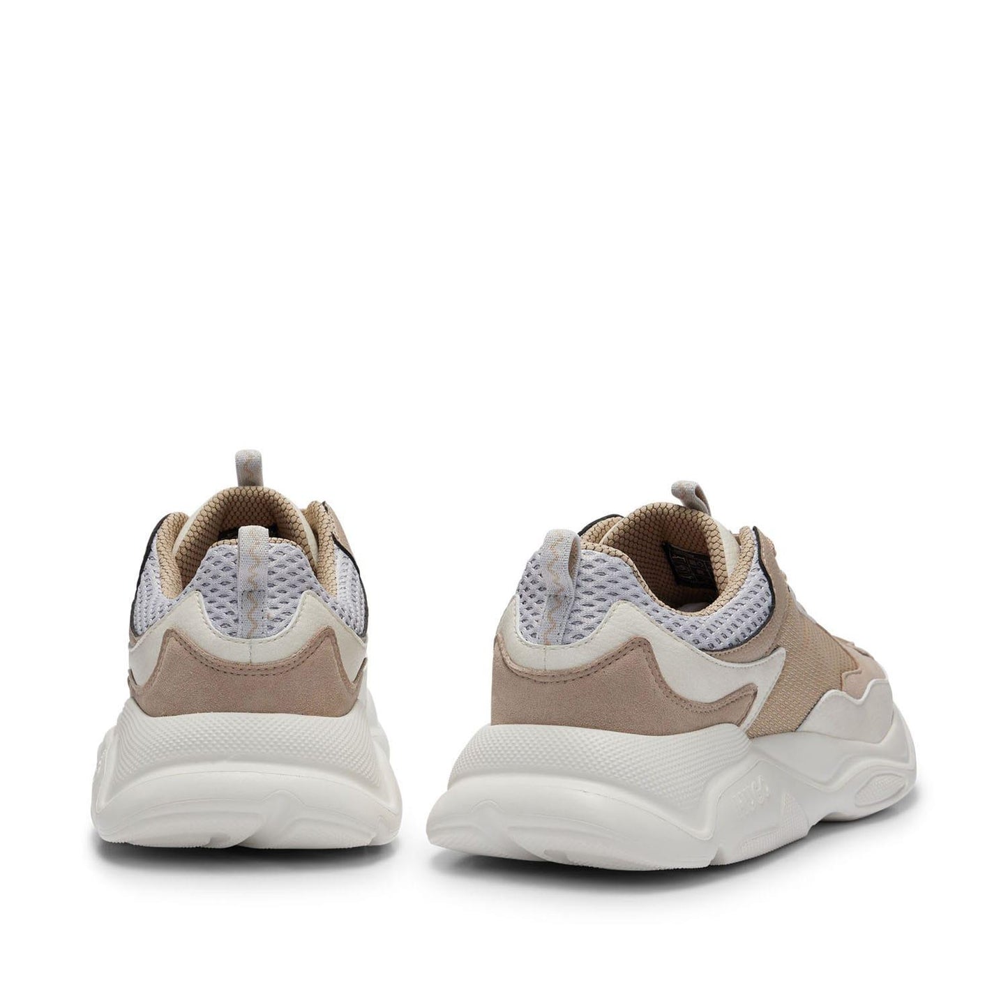 Beige - Pack Shot - Hugo Mens Leon Running Trainers