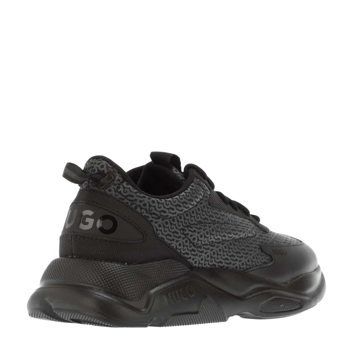 Black - Back - Hugo Mens Leon Running Trainers