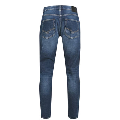 Mid Wash - Back - Firetrap Mens Plain Slim Jeans
