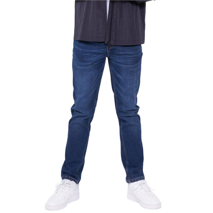 Mid Wash - Side - Firetrap Mens Plain Slim Jeans