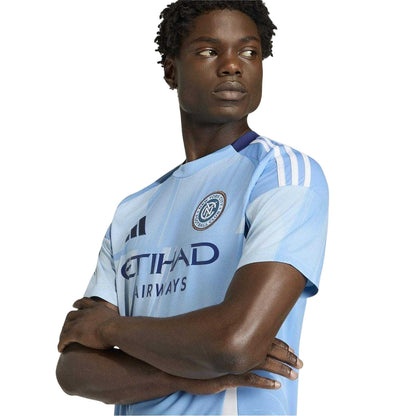 Blue-White - Side - Adidas Mens New York City 25-26 Home Shirt