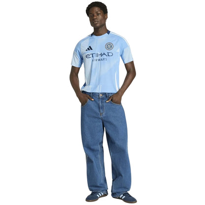 Blue-White - Lifestyle - Adidas Mens New York City 25-26 Home Shirt