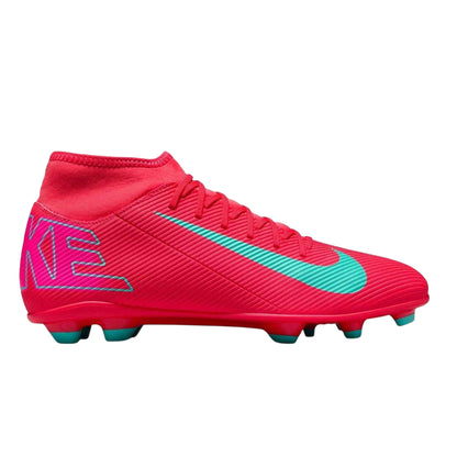 Red-Green - Front - Nike Unisex Adult Mercurial Superfly 10 Club Firm Ground Football Boots