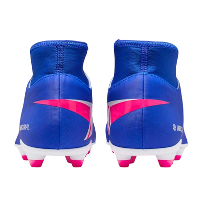 Blue-White-Pink - Back - Nike Unisex Adult Mercurial Superfly 10 Club Firm Ground Football Boots