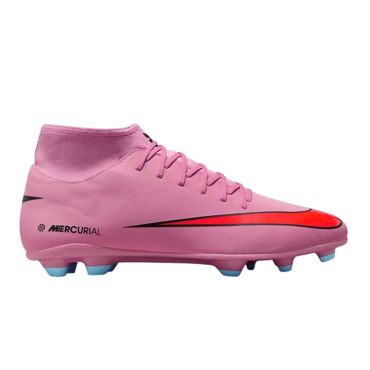 Pink-Black - Front - Nike Unisex Adult Mercurial Superfly 10 Club Firm Ground Football Boots
