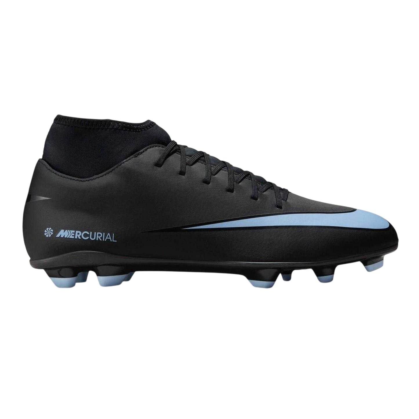 Black-Blue - Front - Nike Unisex Adult Mercurial Superfly 10 Club Firm Ground Football Boots