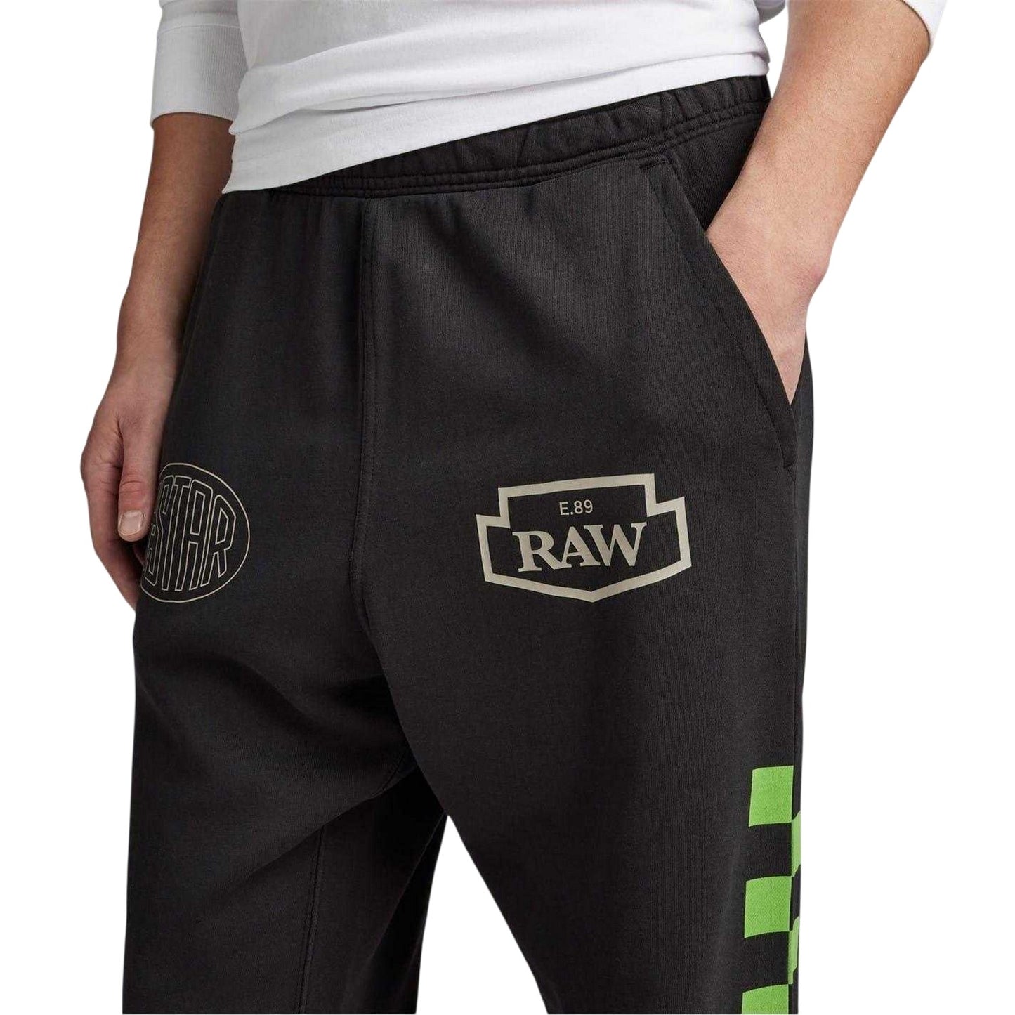 Dark Black - Side - G-Star Mens Moto Joggers