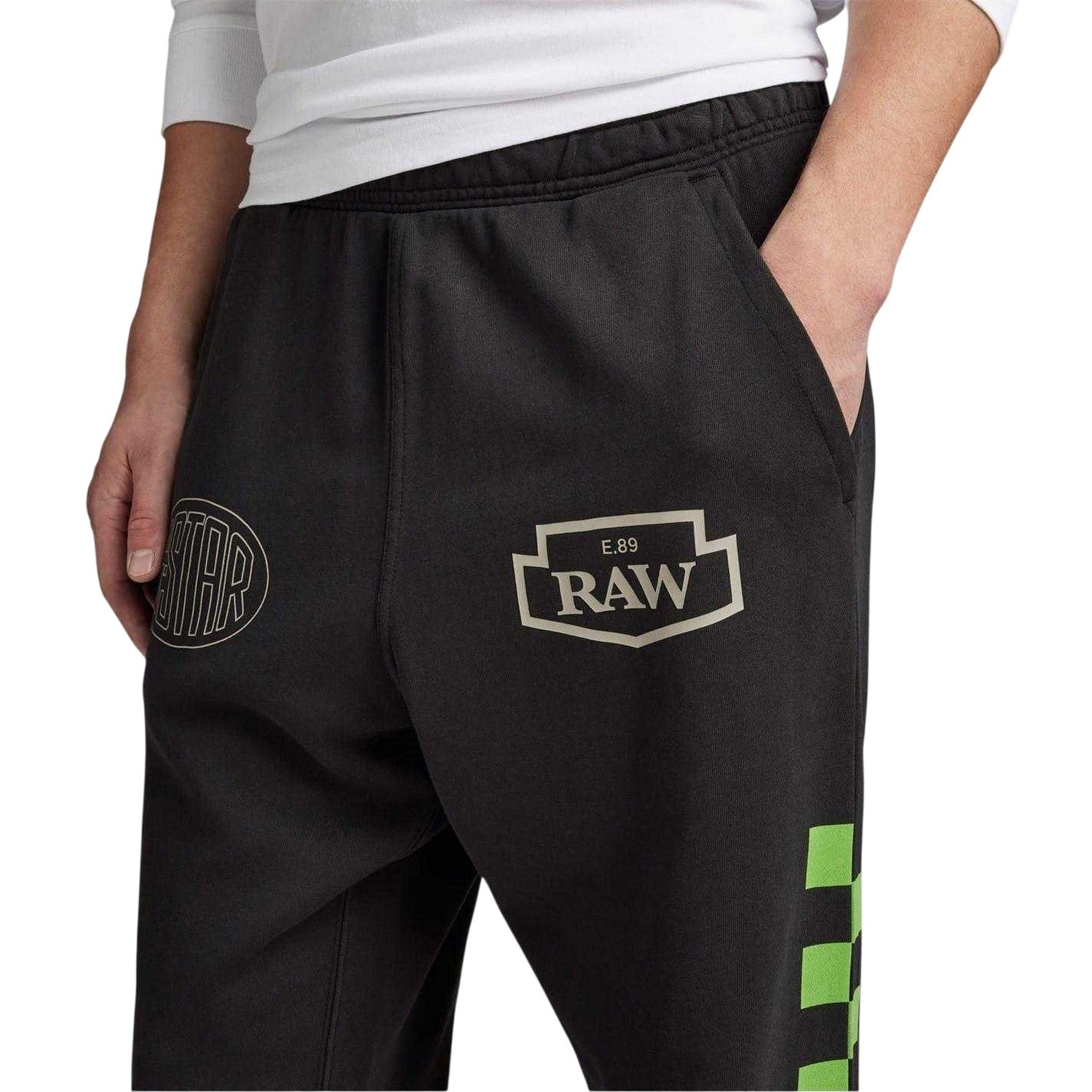 Dark Black - Side - G-Star Mens Moto Joggers