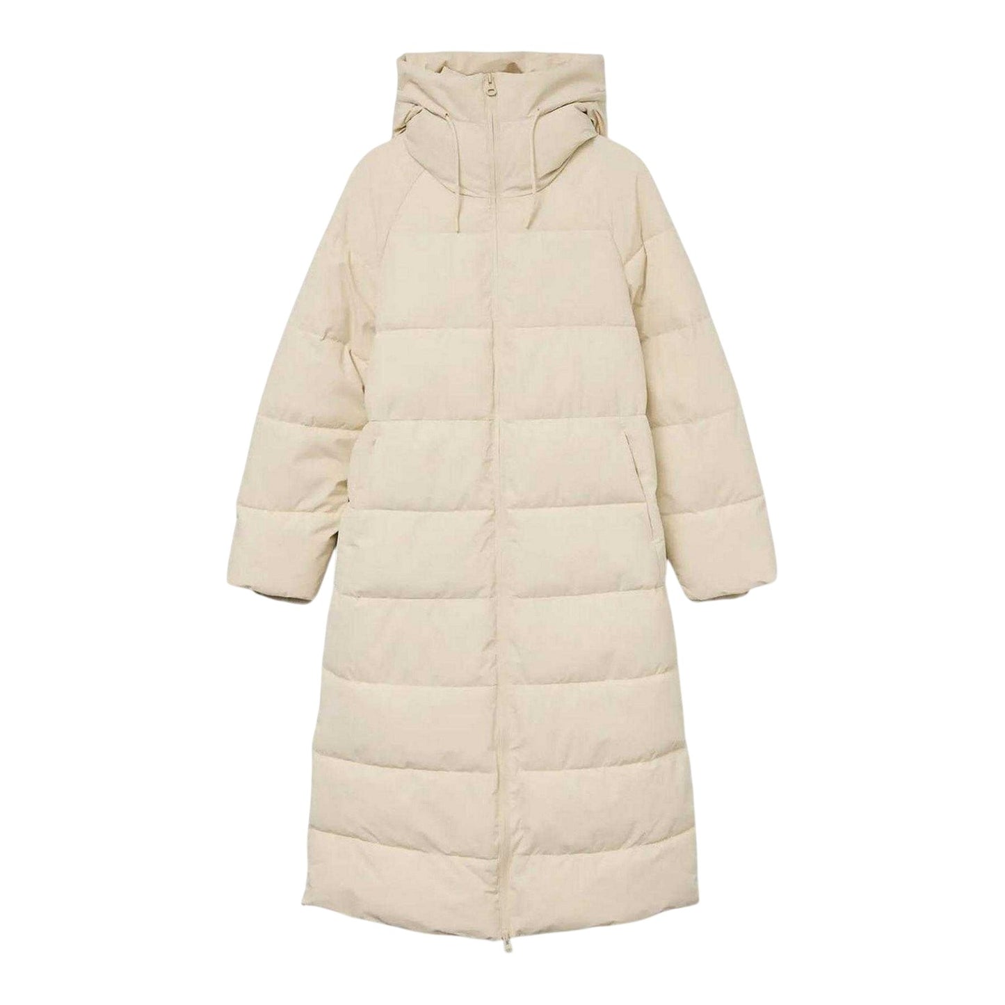 Oatmeal - Front - Vero Moda Womens-Ladies Elanor Laurie Padded Long Coat