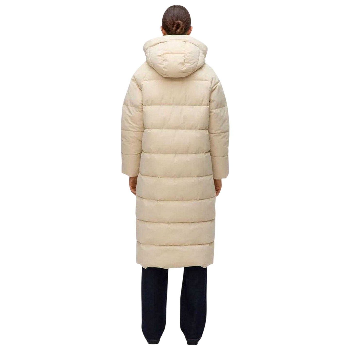 Oatmeal - Back - Vero Moda Womens-Ladies Elanor Laurie Padded Long Coat