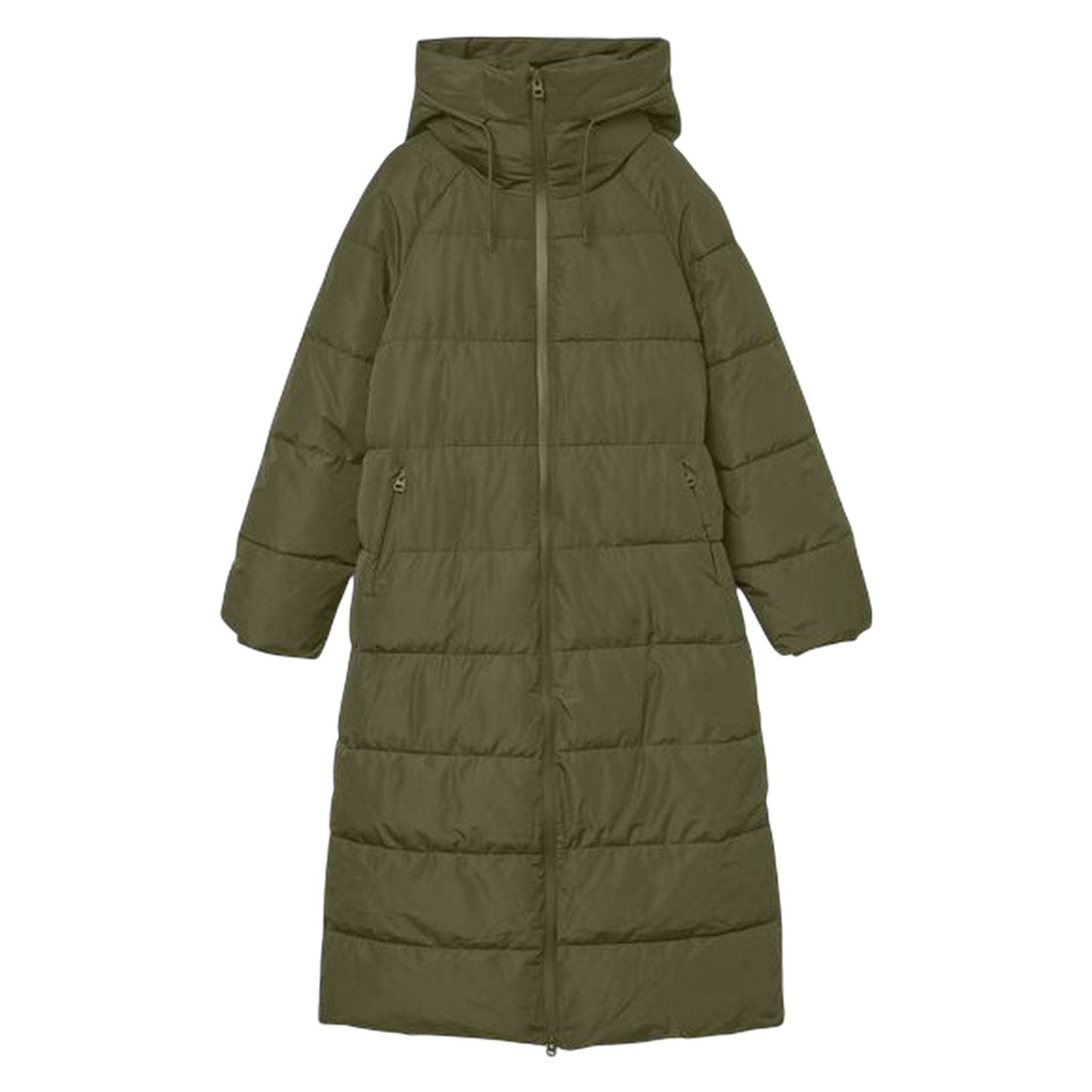 Green - Front - Vero Moda Womens-Ladies Elanor Laurie Padded Long Coat