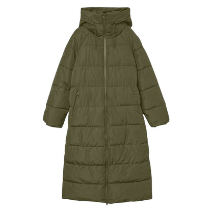 Green - Front - Vero Moda Womens-Ladies Elanor Laurie Padded Long Coat
