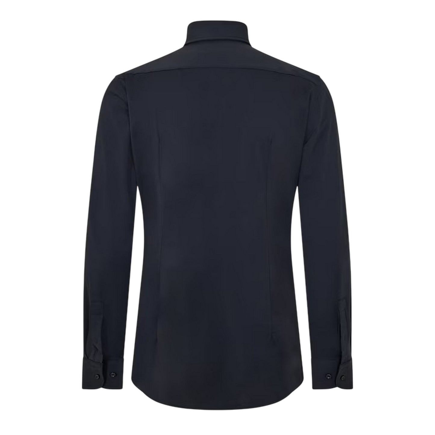 Black - Back - Boss Mens P-Hank Oxford Kent Collar Long-Sleeved Shirt