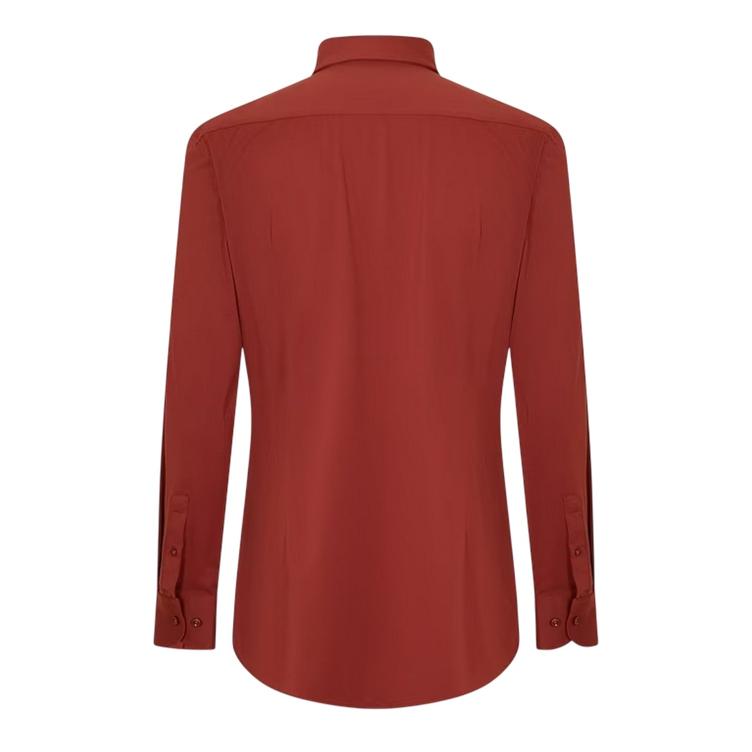 Brown - Back - Boss Mens P-Hank Oxford Kent Collar Long-Sleeved Shirt