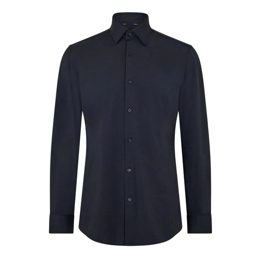 Black - Front - Boss Mens P-Hank Oxford Kent Collar Long-Sleeved Shirt