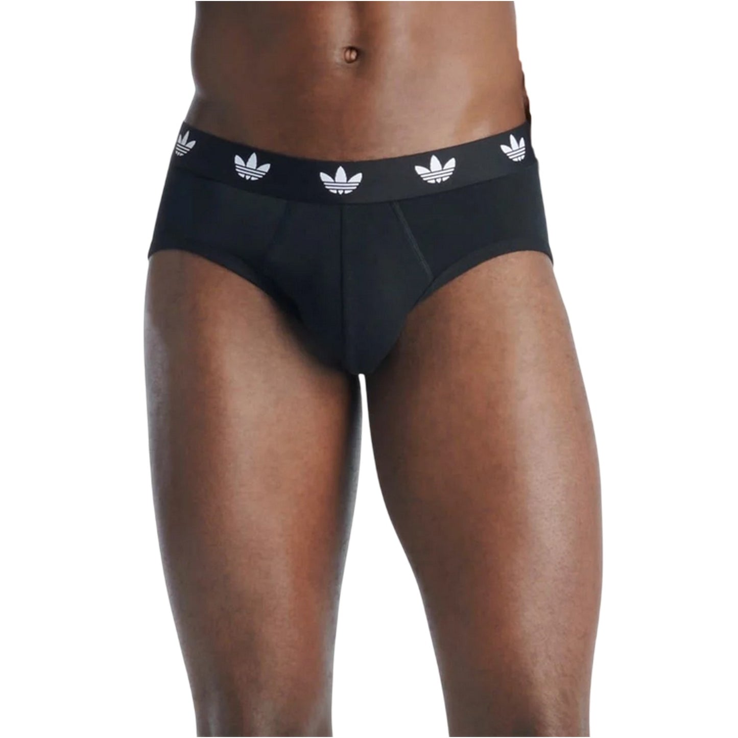Black - Side - Adidas Mens Flex Comfort Briefs (Pack of 3)