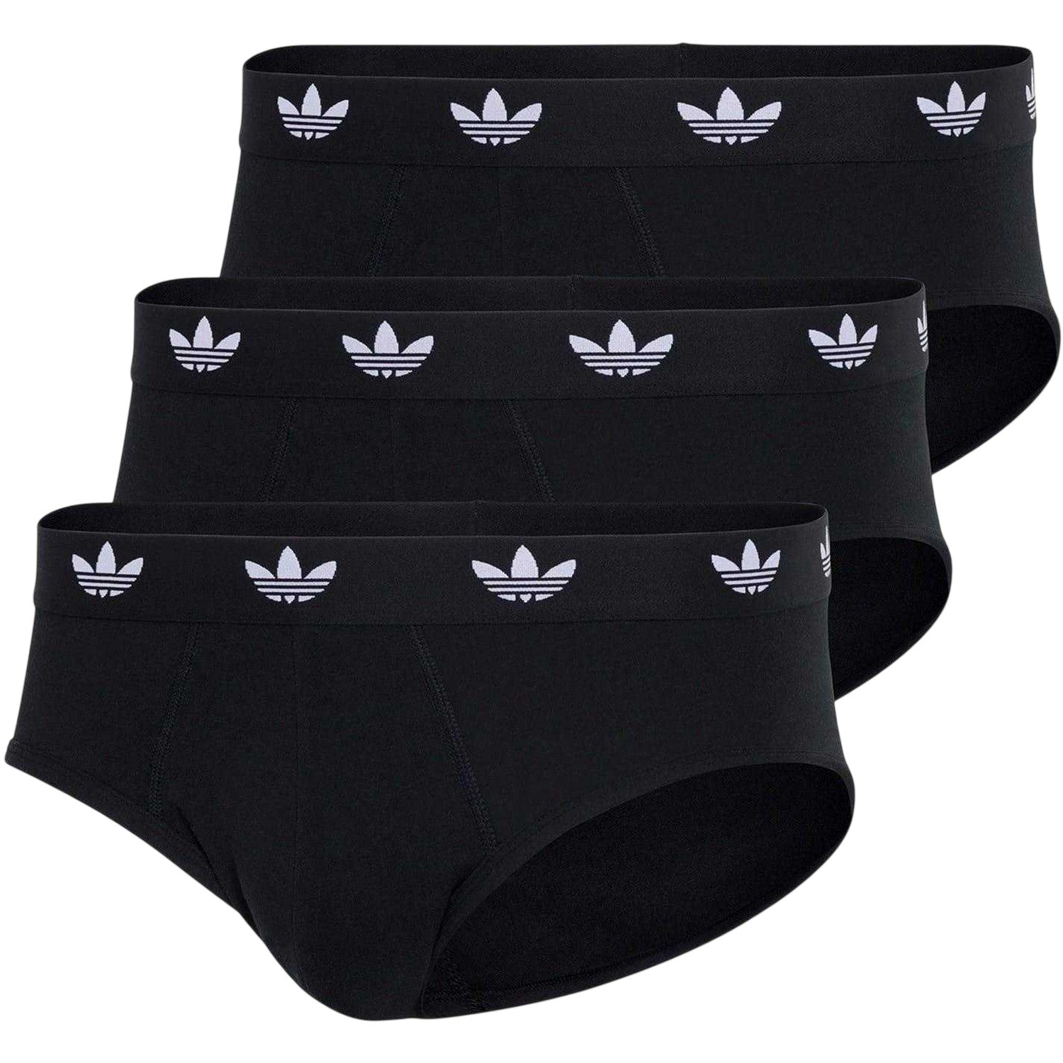 Black - Front - Adidas Mens Flex Comfort Briefs (Pack of 3)