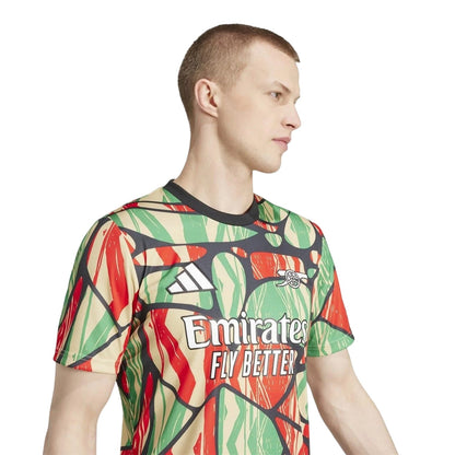 Red - Back - Adidas Unisex Adult Pre-Match 24-25 Arsenal FC Football Shirt