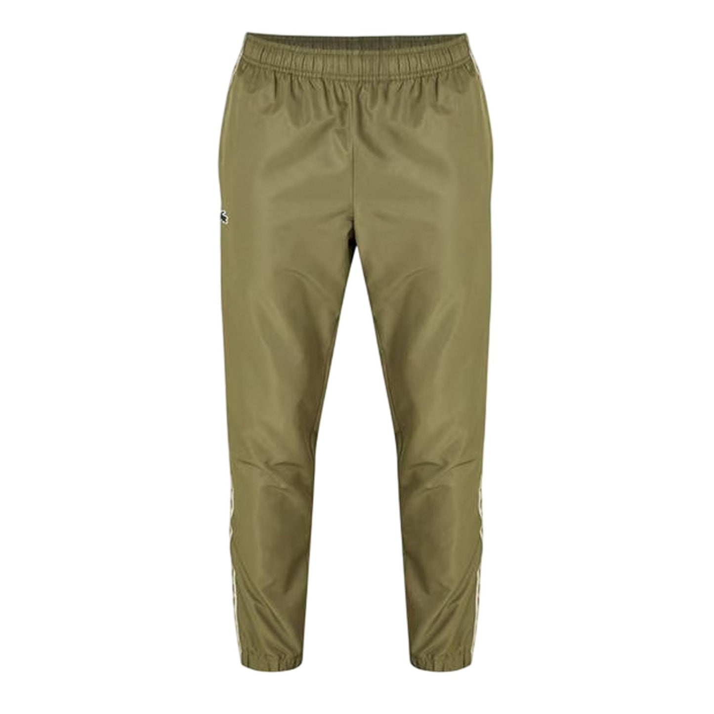 Khaki Green - Front - Lacoste Mens Side Stripe Joggers