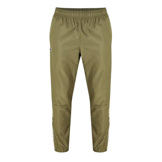 Khaki Green - Front - Lacoste Mens Side Stripe Joggers
