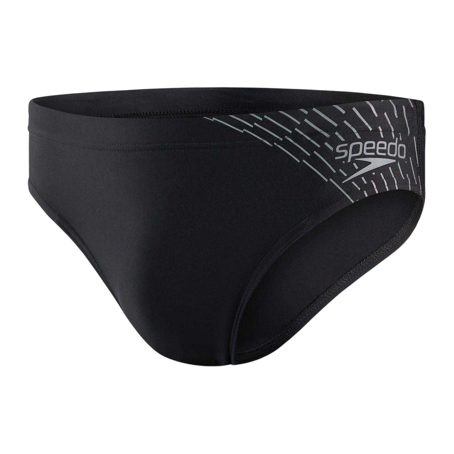 Black-Grey - Front - Speedo Mens Medley Swim Briefs