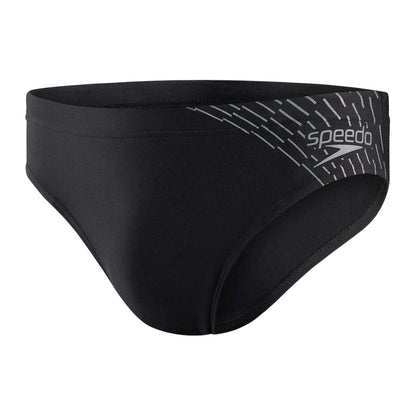 Black-Grey - Front - Speedo Mens Medley Swim Briefs