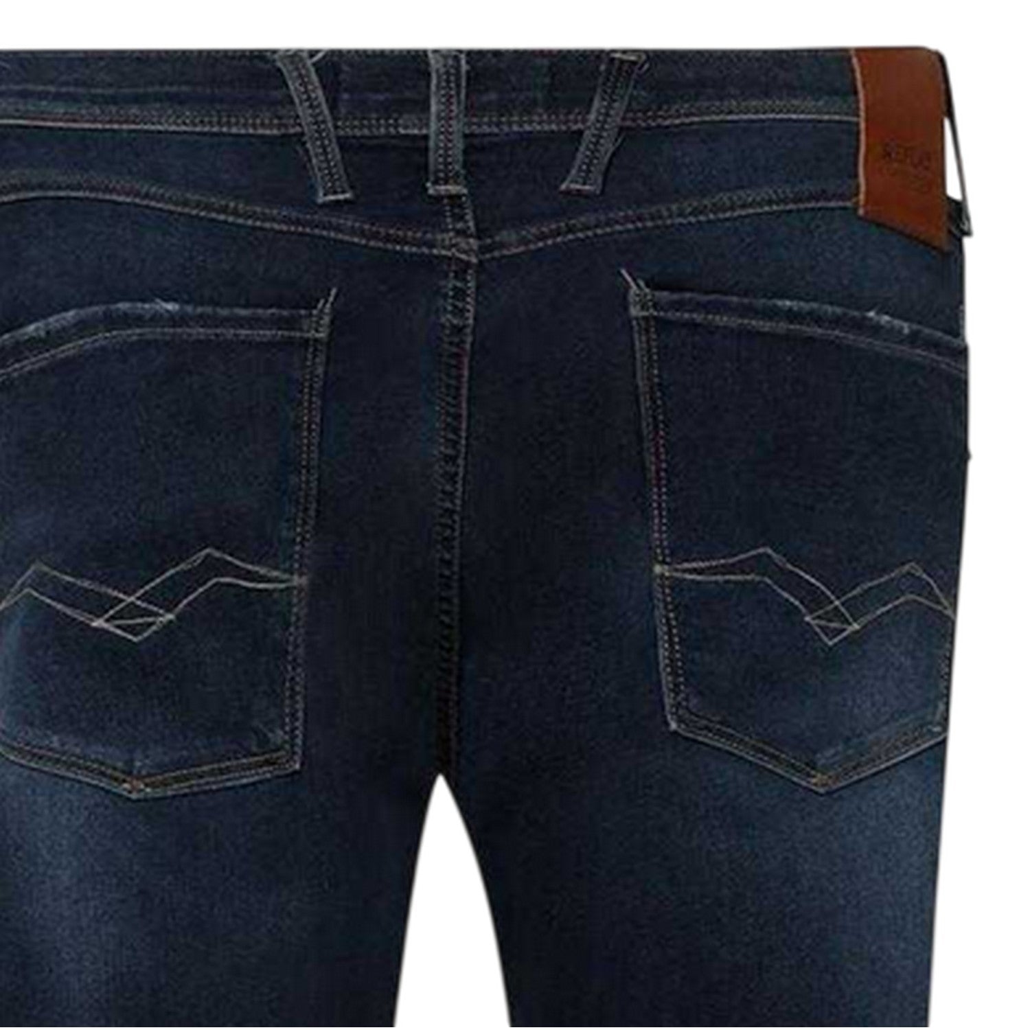 Blue - Lifestyle - Replay Mens Anbass Distressed Slim Jeans