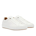 White - Front - Boss Mens Mirage Leather Tennis Trainers