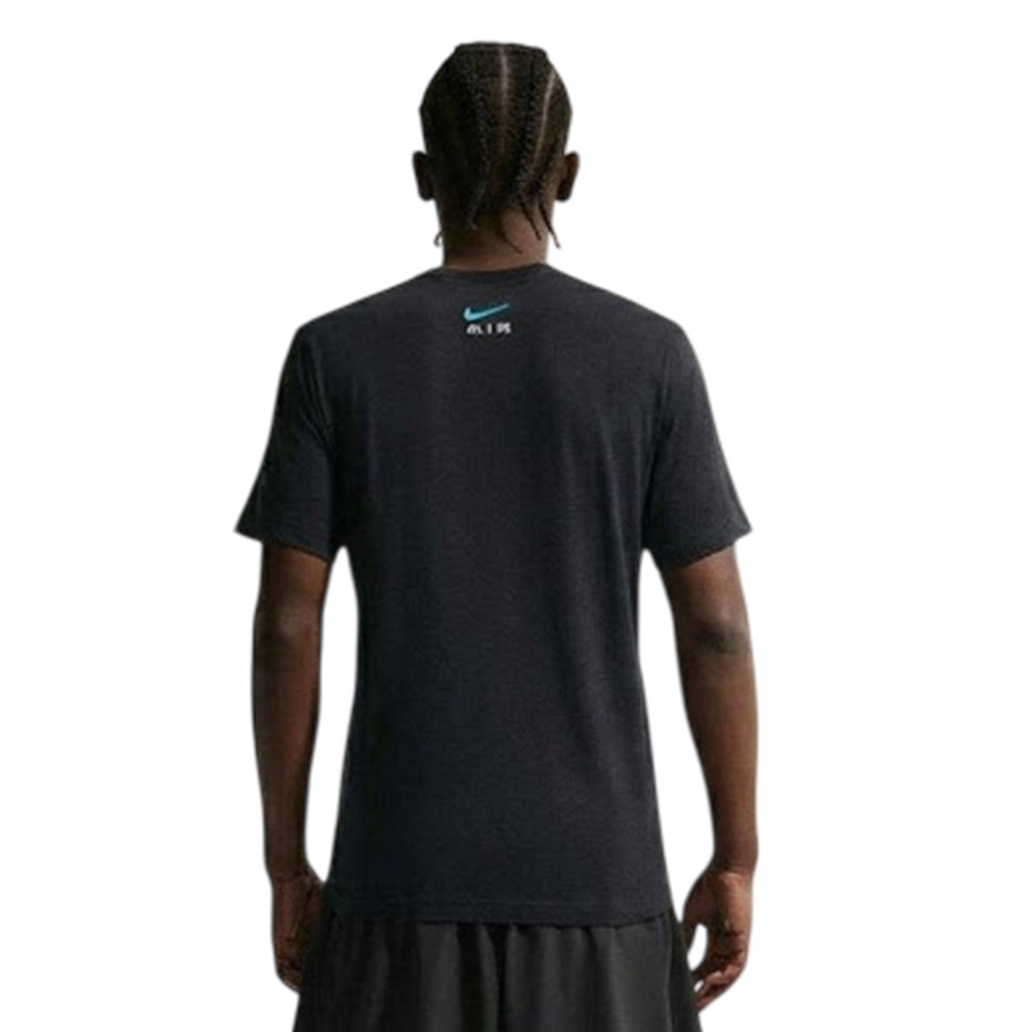 Black - Back - Nike Mens Air Swoosh Cotton T-Shirt