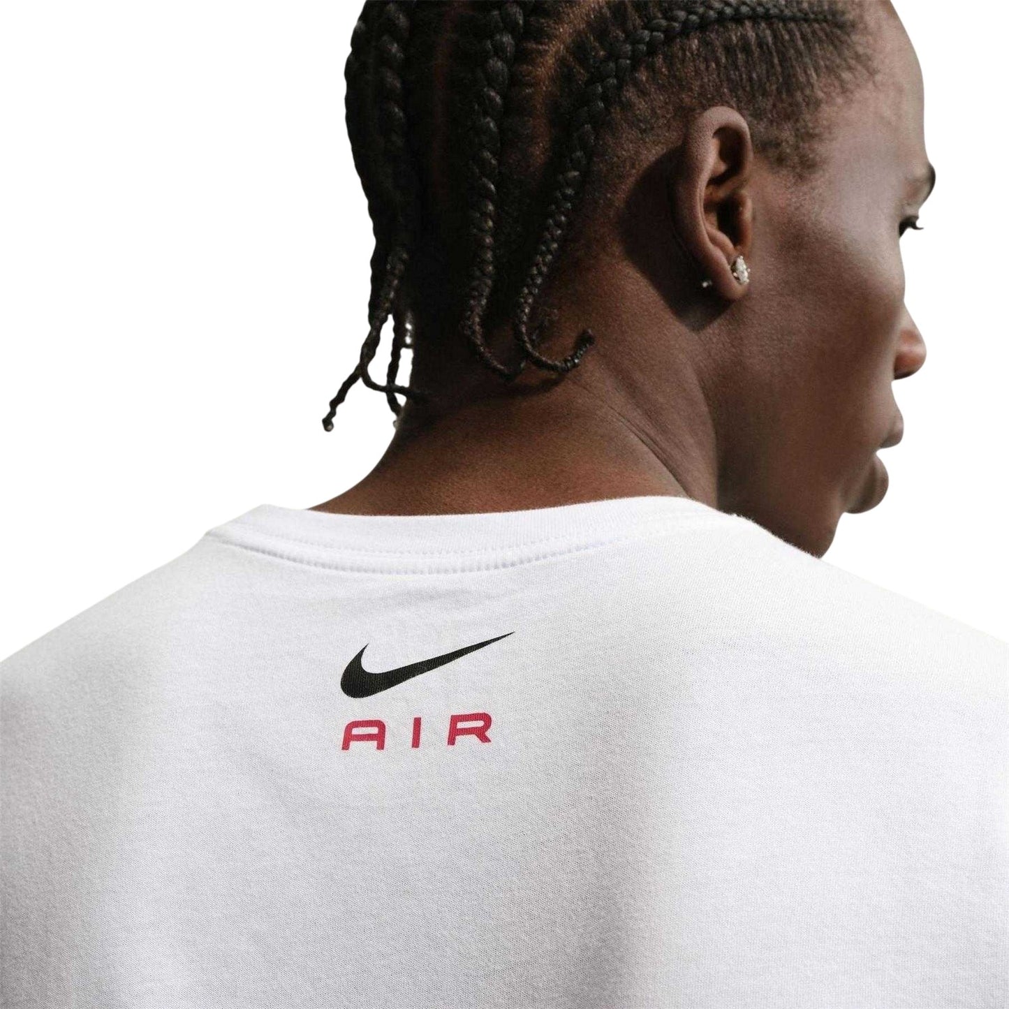 White - Lifestyle - Nike Mens Air Swoosh Cotton T-Shirt
