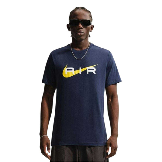 Navy - Front - Nike Mens Air Swoosh Cotton T-Shirt