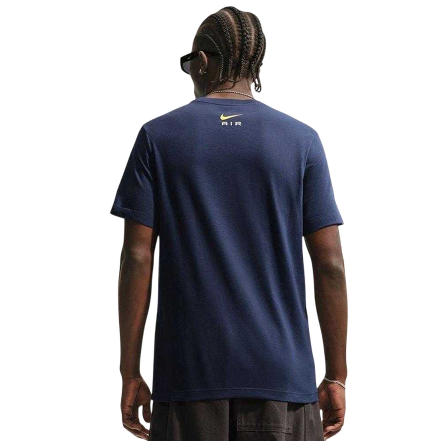 Navy - Back - Nike Mens Air Swoosh Cotton T-Shirt