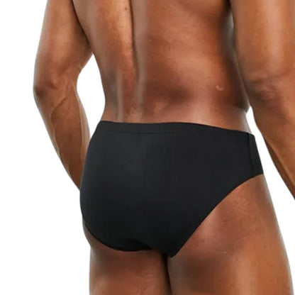 Black - Back - Speedo Mens Tai Plain Comfort Swim Briefs