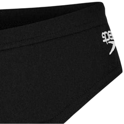 Black - Side - Speedo Mens Tai Plain Comfort Swim Briefs